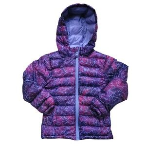 Mountain Warehouse Girls Purple Geometric Puffer Jacket 2-3